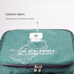 شنطة تنظيم الادوية والاسعافات الاولية وتربروف مقسمة من الداخل للسفر والرحلات بيد - الصورة 4