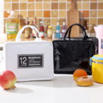 ⁦شنطة لانش بوكس جلد حرارية لحفظ الطعام والمشروبات للشغل والمدرسة⁩ - الصورة ⁦2⁩