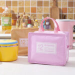 ⁦شنطة لانش بوكس جلد حرارية لحفظ الطعام والمشروبات للشغل والمدرسة⁩ - الصورة ⁦10⁩