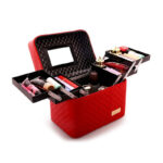 ⁦شنطة مكياج جلد 4 ادراج متحركة كبيرة مثالية للميكب ارتست⁩ - الصورة ⁦7⁩