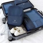 ⁦شنطة منظم للاحذية وتربروف كبيرة تحمل 3 ازواج بيد تعلق علي حقائب السفر لسهولة التحرك⁩ - الصورة ⁦5⁩