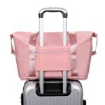 ⁦شنطة وتربروف بجزء للتعليق في يد شنط السفر قابلة للطي كبيرة لتسع كافة المتعلقات الشخصية بجيوب خارجية⁩ - الصورة ⁦3⁩