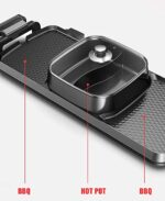 ⁦شواية وجريل كهربائي جامبو جرانيت مع اناء مقسم للحوم والفراخ والاسماك⁩ - الصورة ⁦4⁩