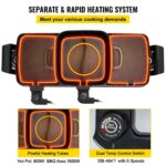 ⁦شواية وجريل كهربائي جامبو جرانيت مع اناء مقسم للحوم والفراخ والاسماك⁩ - الصورة ⁦5⁩