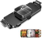 ⁦شواية وجريل كهربائي جامبو جرانيت مع اناء مقسم للحوم والفراخ والاسماك⁩ - الصورة ⁦7⁩