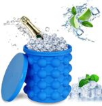 صانع مكعبات ثلج ومبرد للعصائر والمشروبات بغطاء من السيليكون