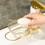 ⁦صبانة اكريليك بحامل معدن باللون الذهبي وفتحه لتصريف المياه⁩ - الصورة ⁦8⁩