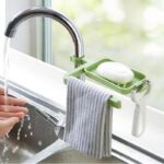 ⁦صبانه حنفية  مع حامل للفوط والليف بفتحات لتصريف المياه للمطبخ والحمام⁩ - الصورة ⁦2⁩