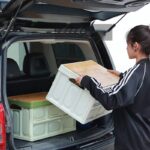 ⁦صندوق تخزين قابل للطي بغطاء خشبي لتنظيم ادوات المنزل والسيارة وللتخييم متعدد الاستخدام⁩ - الصورة ⁦8⁩