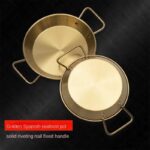 ⁦طاسة استانليس ستيل ذهبي لتسوية وتقديم الطعام بيدين 20 سم⁩ - الصورة ⁦5⁩