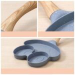 ⁦طاسة الومنيوم طبقة جرانيت غير لاصق 3 اقسام علي شكل ضفدع للبيض والسوسيس⁩ - الصورة ⁦5⁩