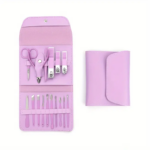 ⁦طقم باديكير للعناية بأظافر اليد والقدم 16 قطعة محمول لشنط السفر والخروج⁩ - الصورة ⁦9⁩