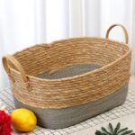 طقم باسكت خوص بيد 3 قطع لحمل الفواكه والخضروات - الصورة 2