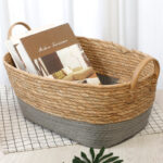 طقم باسكت خوص بيد 3 قطع لحمل الفواكه والخضروات - الصورة 3