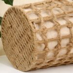 ⁦طقم باسكت معدن بخيوط جوت وبطانة كتان دائري 3 قطع مقاسات مختلفة لحمل وتنظيم الملابس والعاب الاطفال بيد⁩ - الصورة ⁦7⁩