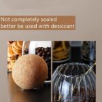 ⁦طقم برطمانات زجاج شفاف 3 قطع باحجام مختلفة وغطاء كروي لحفظ وتخزين الحبوب والبقوليات والتوابل⁩ - الصورة ⁦5⁩