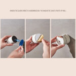 ⁦طقم توابل مغناطيس حائطي 6 قطع بحامل وجزء شفاف لسهولة رؤية المحتويات⁩ - الصورة ⁦6⁩