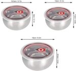 ⁦طقم ثلاجة استانلس ستيل بغطاء محكم الغلق 3 قطع أحجام مختلفة⁩ - الصورة ⁦7⁩