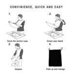 ⁦طقم حلاقة يتكون من مريلة لتجميع الشعر ومنع سقوطه علي الارض قابلة للطي مع مشط لتسريح وتحديد الذقن⁩ - الصورة ⁦5⁩