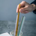 ⁦طقم شاليموه زجاج 4 قطع بأشكال مختلفة قابل لإعادة الأستخدام مع فرشة لسهولة التنظيف⁩ - الصورة ⁦4⁩