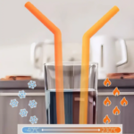 ⁦طقم شاليموه سيليكون 6 قطع بأشكال وألوان مختلفة قابل لإعادة الأستخدام مع فرشة لسهولة التنظيف⁩ - الصورة ⁦4⁩