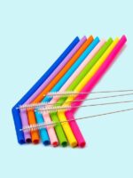 ⁦طقم شاليموه سيليكون 6 قطع بأشكال وألوان مختلفة قابل لإعادة الأستخدام مع فرشة لسهولة التنظيف⁩ - الصورة ⁦5⁩