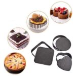 ⁦طقم صوانى كيك تيفال كلبس ٣ اشكال دائرى ومربع وقلب⁩ - الصورة ⁦2⁩