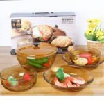 ⁦طقم عشاء 5 قطع لتقديم الطعام علي السفرة من الزجاج⁩ - الصورة ⁦2⁩