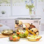 ⁦طقم عشاء 5 قطع لتقديم الطعام علي السفرة من الزجاج⁩ - الصورة ⁦6⁩