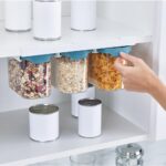 ⁦طقم علب 3 قطع حفظ الطعام والحبوب والبقوليات قابل للتعليق أسفل الرف لزيادة المساحة⁩ - الصورة ⁦6⁩