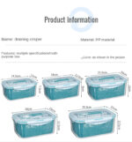 ⁦طقم علب ثلاجة لحفظ الطعام بغطاء محكم الغلق 5 قطع أحجام مختلفة⁩ - الصورة ⁦7⁩