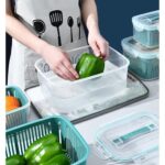 ⁦طقم علب ثلاجة لحفظ الطعام بغطاء محكم الغلق 5 قطع أحجام مختلفة⁩ - الصورة ⁦10⁩