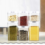 ⁦طقم علب حفظ الطعام 6 قطع مختلفة الاحجام للبقوليات والكاندي متعددة الاستخدام⁩ - الصورة ⁦3⁩