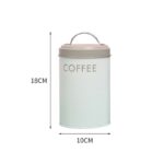 ⁦طقم علب للشاي والقهوة والسكر معدن غير قابل للصدأ بغطاء بيد لسهولة الفتح 3 قطع⁩ - الصورة ⁦4⁩