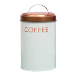 ⁦طقم علب للشاي والقهوة والسكر معدن غير قابل للصدأ بغطاء بيد لسهولة الفتح 3 قطع⁩ - الصورة ⁦5⁩