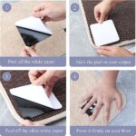 ⁦طقم مثبت سجاد ومشايات 4 قطع لاصق قابل للغسيل قابل لإعادة الأستخدام⁩ - الصورة ⁦4⁩