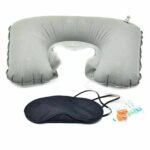 ⁦طقم مخدة الرقبة وغمامة العين وسدادة الأذن للسفر والرحلات⁩ - الصورة ⁦4⁩