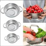 ⁦طقم مصفي استانلس 3 قطع بيد لغسل الخضروات والفواكه⁩ - الصورة ⁦3⁩