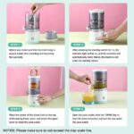 ⁦عصارة فواكه كهربائية للبرتقال والبطيخ والتوت قابلة للشحن بمنفذ يو اس بي محمولة وسهلة الاستخدام⁩ - الصورة ⁦11⁩