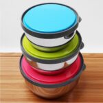 علب ثلاجة لحفظ الطعام استانلس 3 قطع