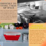 ⁦علبة تخزين شرائح بيتزا مقسمة 5 دور سيليكون قابل للطي بغطاء محكم الغلق مناسبة للميكرويف⁩ - الصورة ⁦7⁩