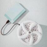 ⁦غسالة كهربائية ميني محمولة للسفر تعمل بالموجات فوق الصوتية لتنظيف الملابس والاواني بوصلة يو اس بي⁩ - الصورة ⁦7⁩