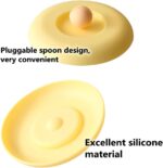 ⁦غطاء اكواب سيليكون حافظ لحرارة المشروبات بمقبض حامل للمعالق⁩ - الصورة ⁦5⁩