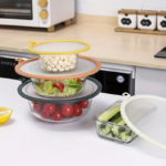 ⁦غطاء طعام سيليكون لحفظ وحماية الطعام من الحشرات قابل للغسيل لإعادة الأستخدام⁩ - الصورة ⁦7⁩