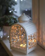 ⁦فانوس بيت ورد زجاج ومعدن بالوان مختلفة للاحتفال برمضان⁩ - الصورة ⁦4⁩