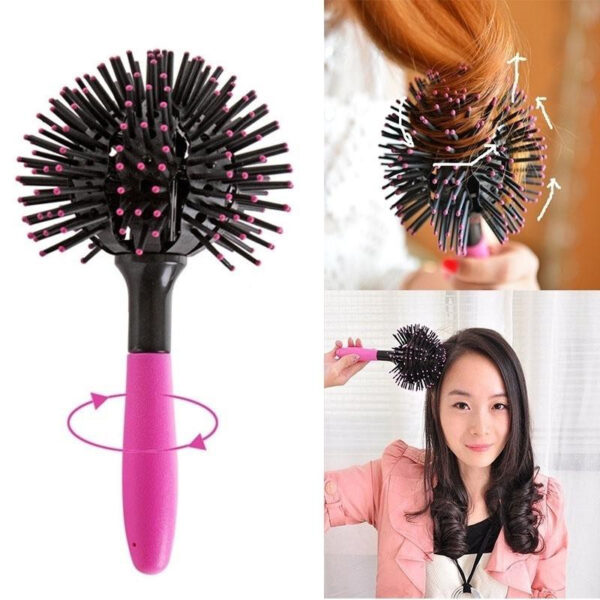 فرشاة سشوار دائرية لتصفيف الشعر بمقبض مريح