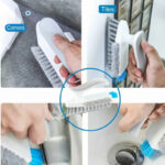 ⁦فرشة 4 في 1 لتنظيف الأرضيات والسجاد والزجاج والالوميتال بجزء ميني لسهولة الوصول للزوايا والحواف الأماكن الضيقة⁩ - الصورة ⁦4⁩