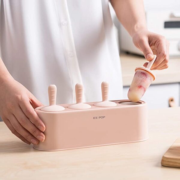 قالب صنع ايس كريم صحي من الفواكه 4 قطع سيليكون