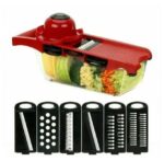 ⁦قطاعة ومبشرة الخضار والفاكهه والجبن 6 رؤوس مع علبة⁩ - الصورة ⁦2⁩