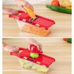 ⁦قطاعة ومبشرة الخضار والفاكهه والجبن 6 رؤوس مع علبة⁩ - الصورة ⁦3⁩